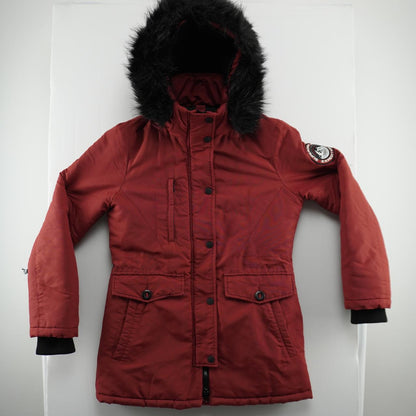 Women's Parka Superdry. Red. M. Used. Good