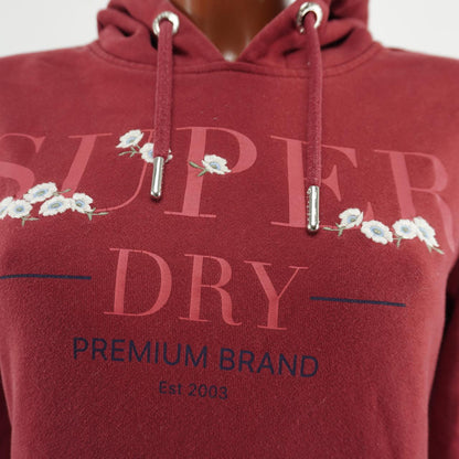 Women's Hoodie Superdry. Red. M. Used. Good