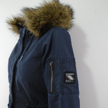 Parka para mujer Superdry. Azul oscuro. M.Usado. Bien