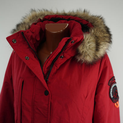 Women's Parka Superdry. Red. L. Used. Good