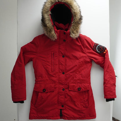 Women's Parka Superdry. Red. L. Used. Good