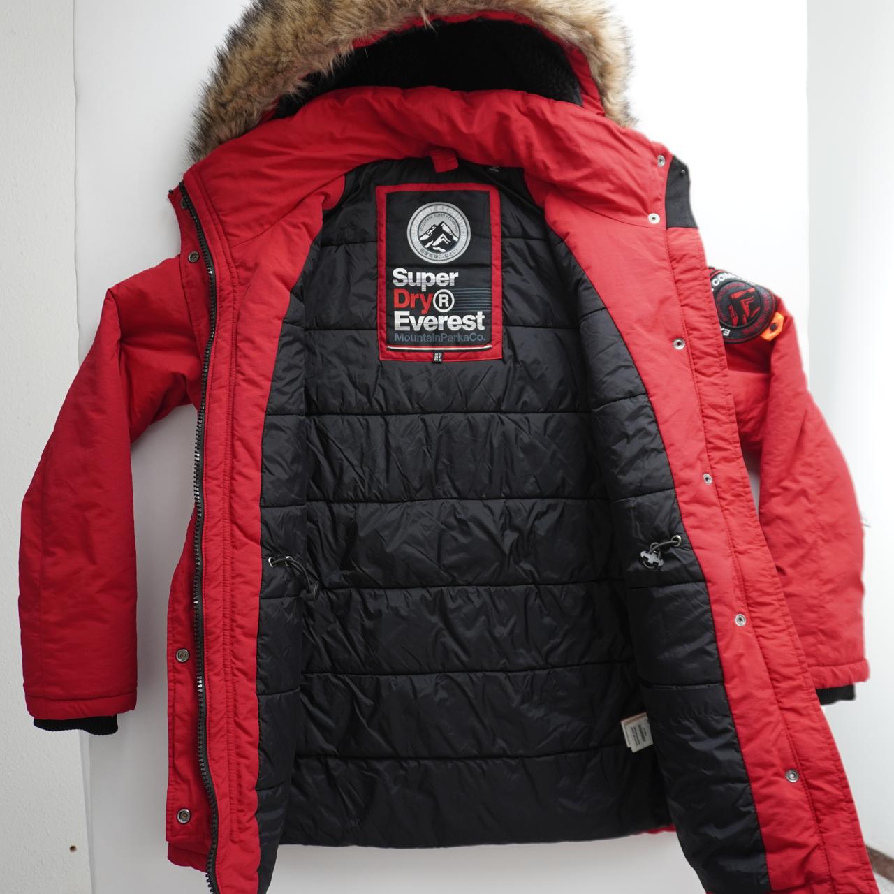 Women's Parka Superdry. Red. L. Used. Good