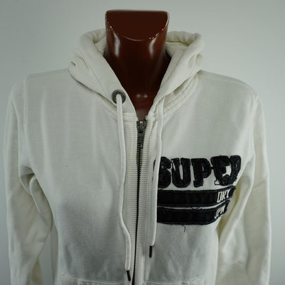 Women's Hoodie Superdry. White. S. Used. Good