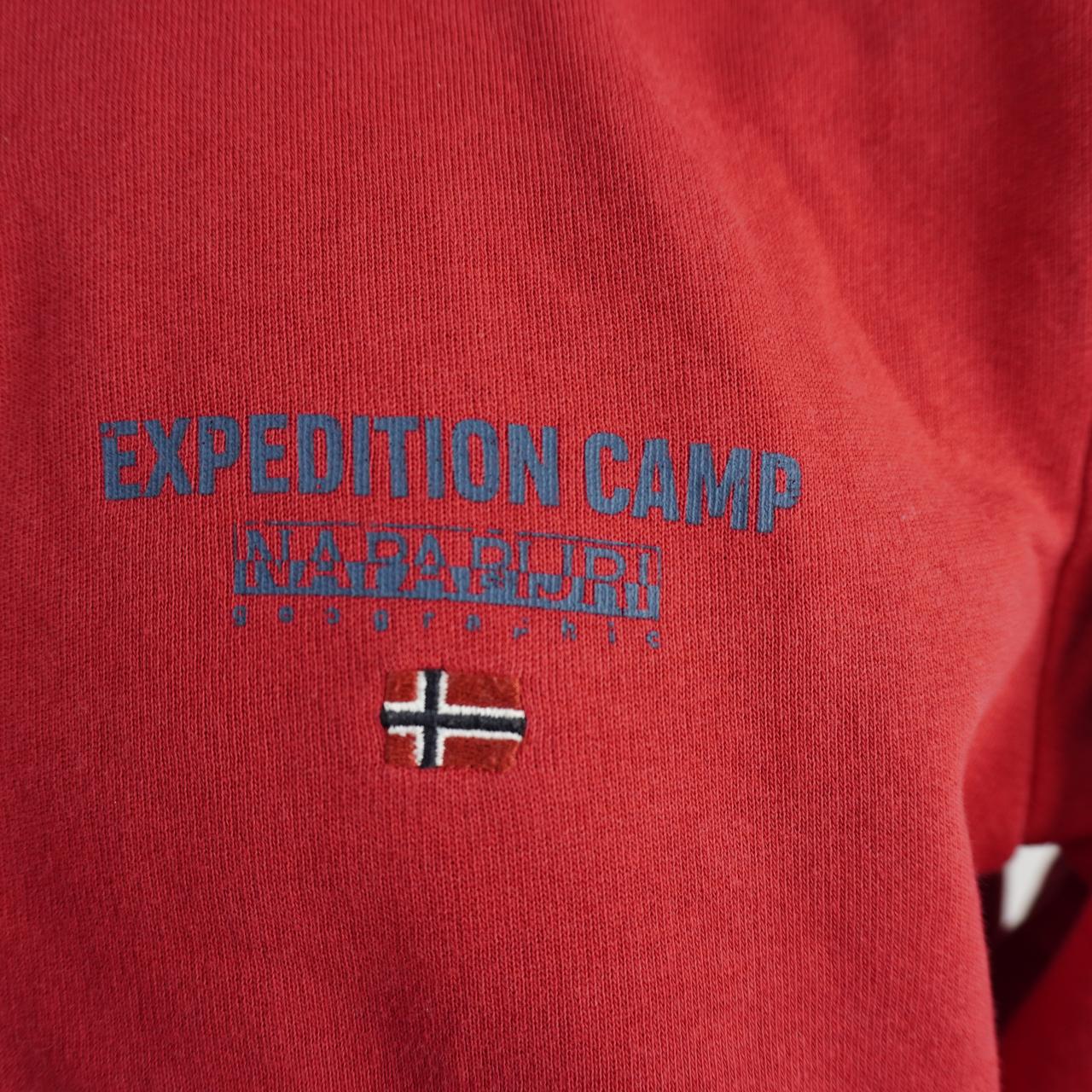 Sudadera de hombre Napapijre. Roja. Talla L. Usada. Buena