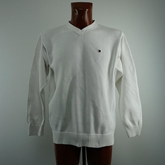 Men's Sweater Tommy Hilfiger. White. L. Used. Good