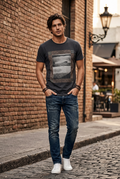 Quiksilver men's t-shirt, gray, size M — second hand