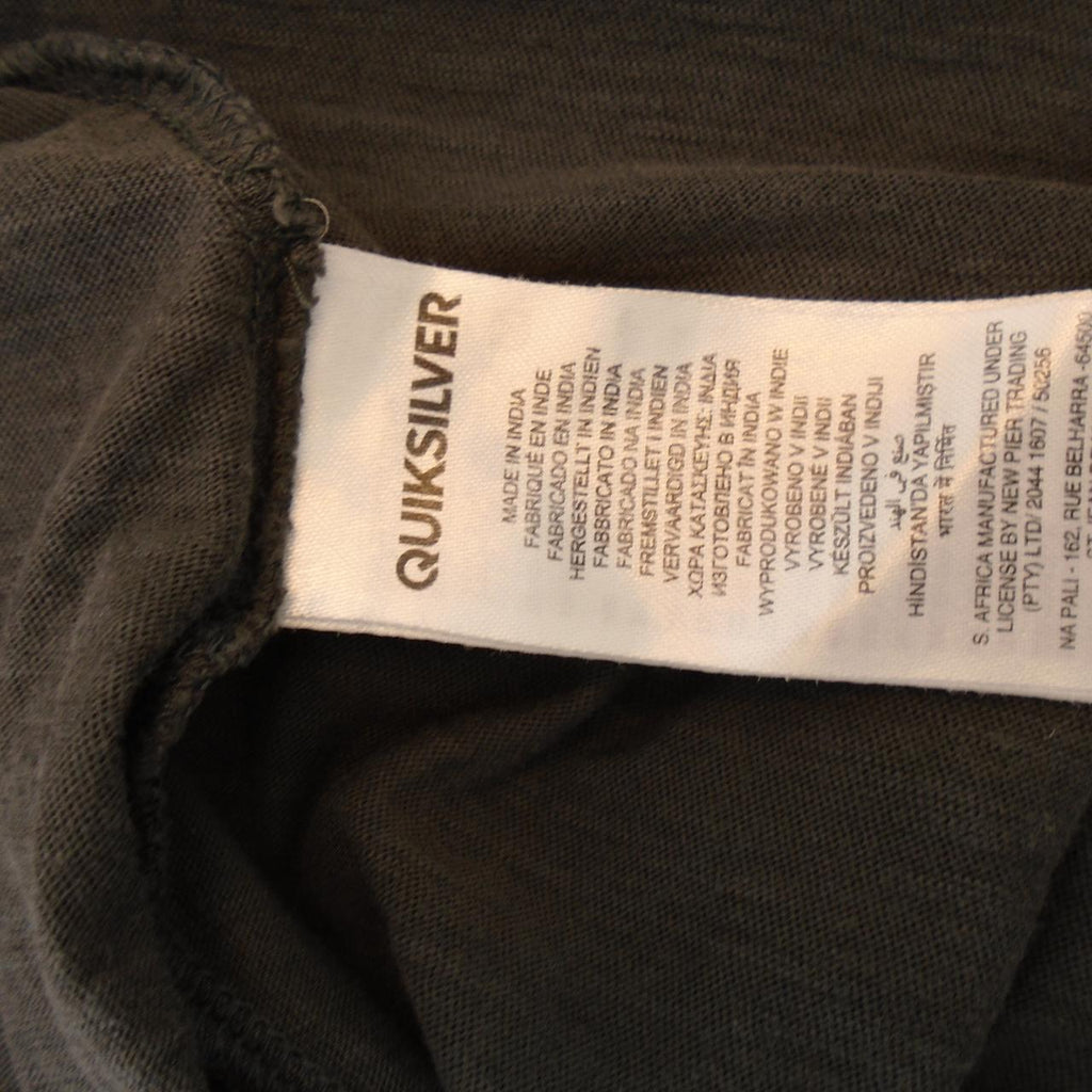 Men's T-Shirt Quiksilver. Grey. M. Used. Good