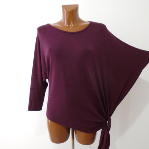 Bershka blusa mujer burdeos Talla L detalle