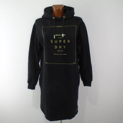 Vestido con capucha para mujer Superdry. Negro. Talla L. Usado. En buen estado.