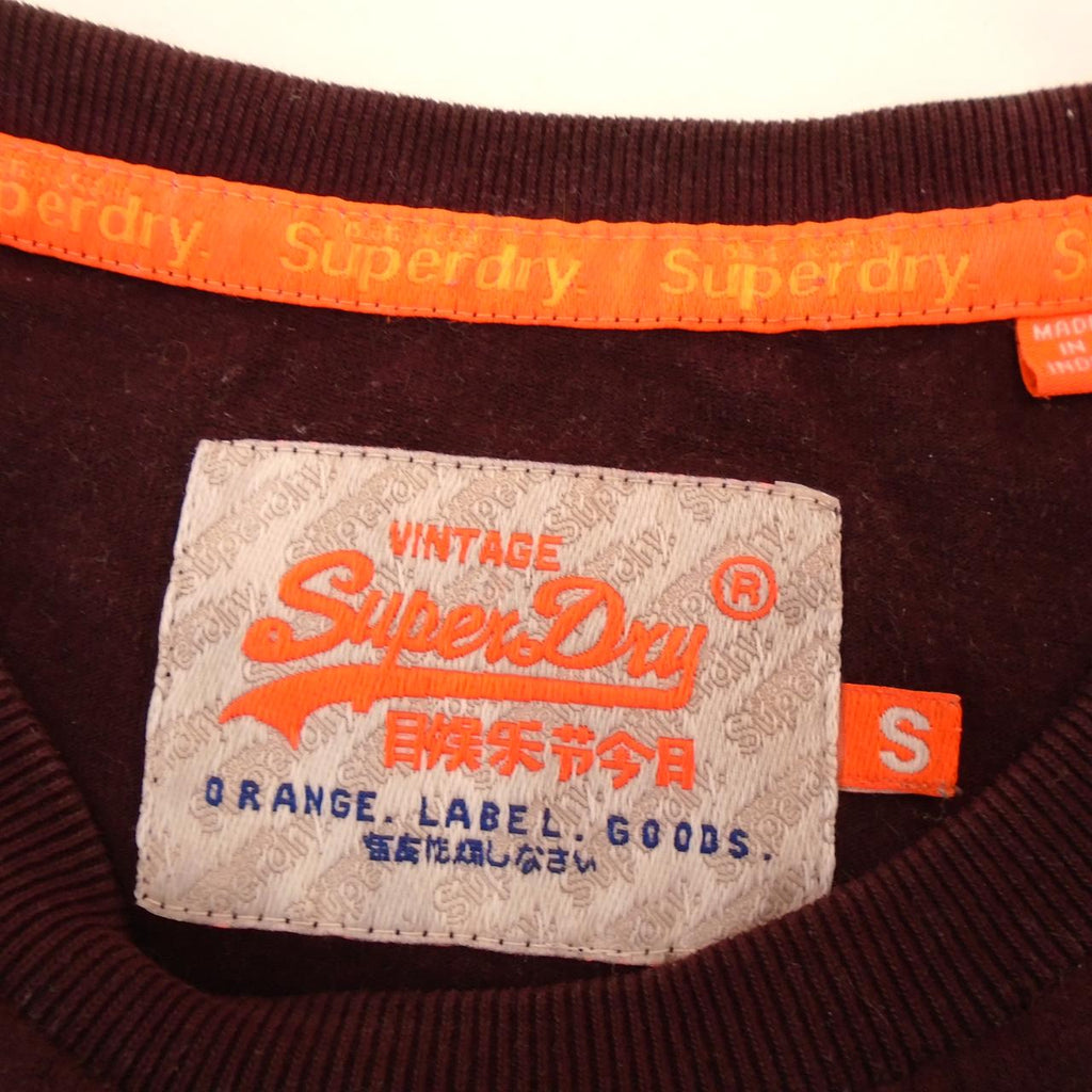 Men's T-Shirt Superdry. Bordeaux. S. Used. Good