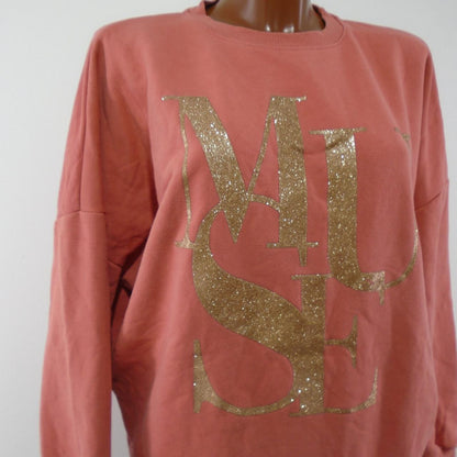 Sudadera de mujer Rebel colorida. Coral. M. Usada. Muy buena