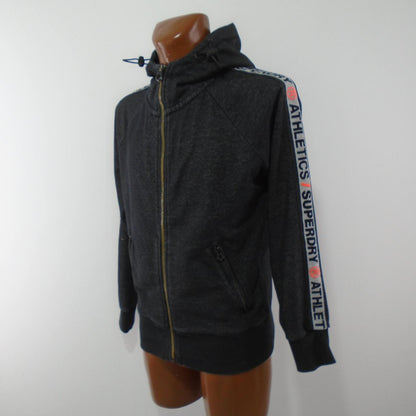 Sudadera con capucha para hombre Superdry. Negra. M. Usada. Buena calidad