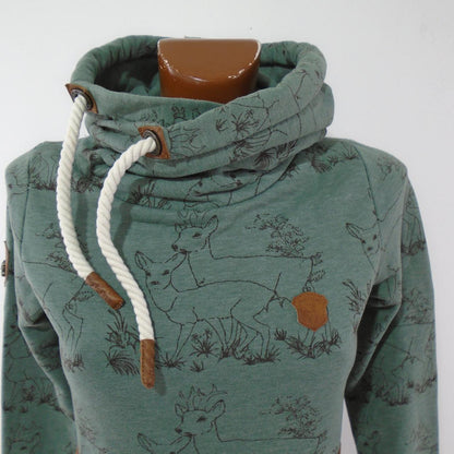 Women's Hoodie Naketano. Green. XS. Used. Good