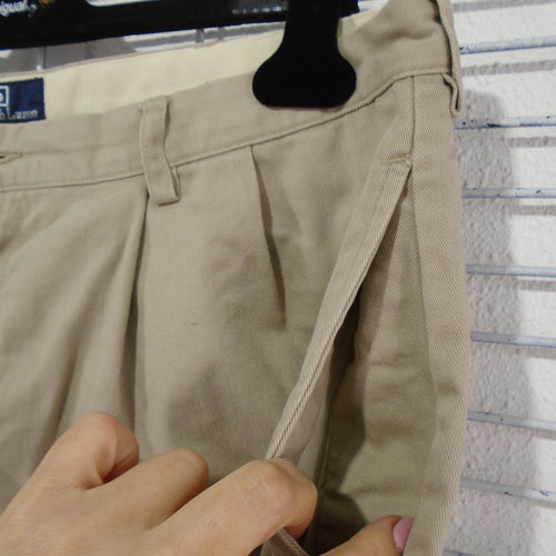 bermudas Ralph Lauren hombre beige talla M detalle costura