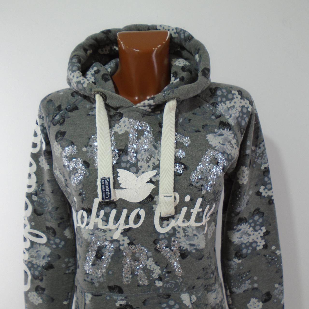 Sudadera con capucha para mujer Superdry. Gris. S. Usado. Bien