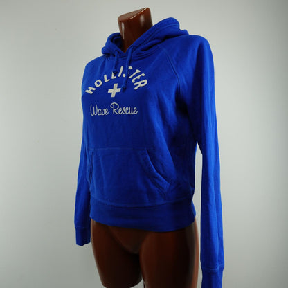 Sudadera con capucha para mujer Hollister. Azul oscuro. Talla M. Usada. En buen estado.