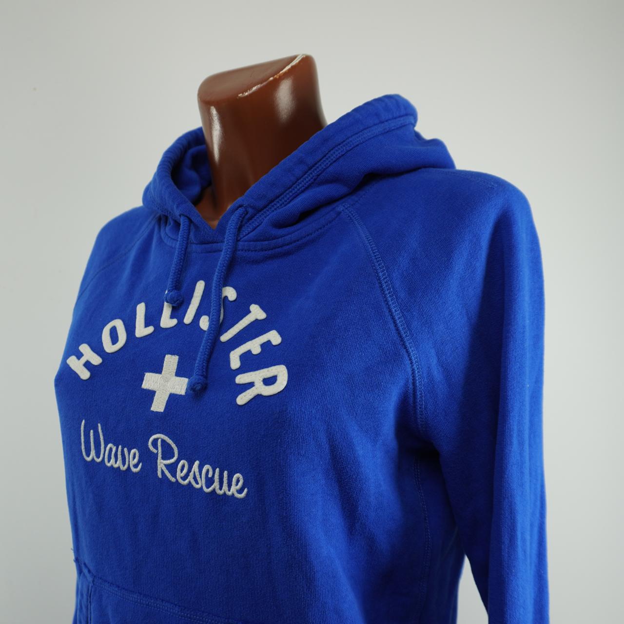 Sudadera con capucha para mujer Hollister. Azul oscuro. Talla M. Usada. En buen estado.