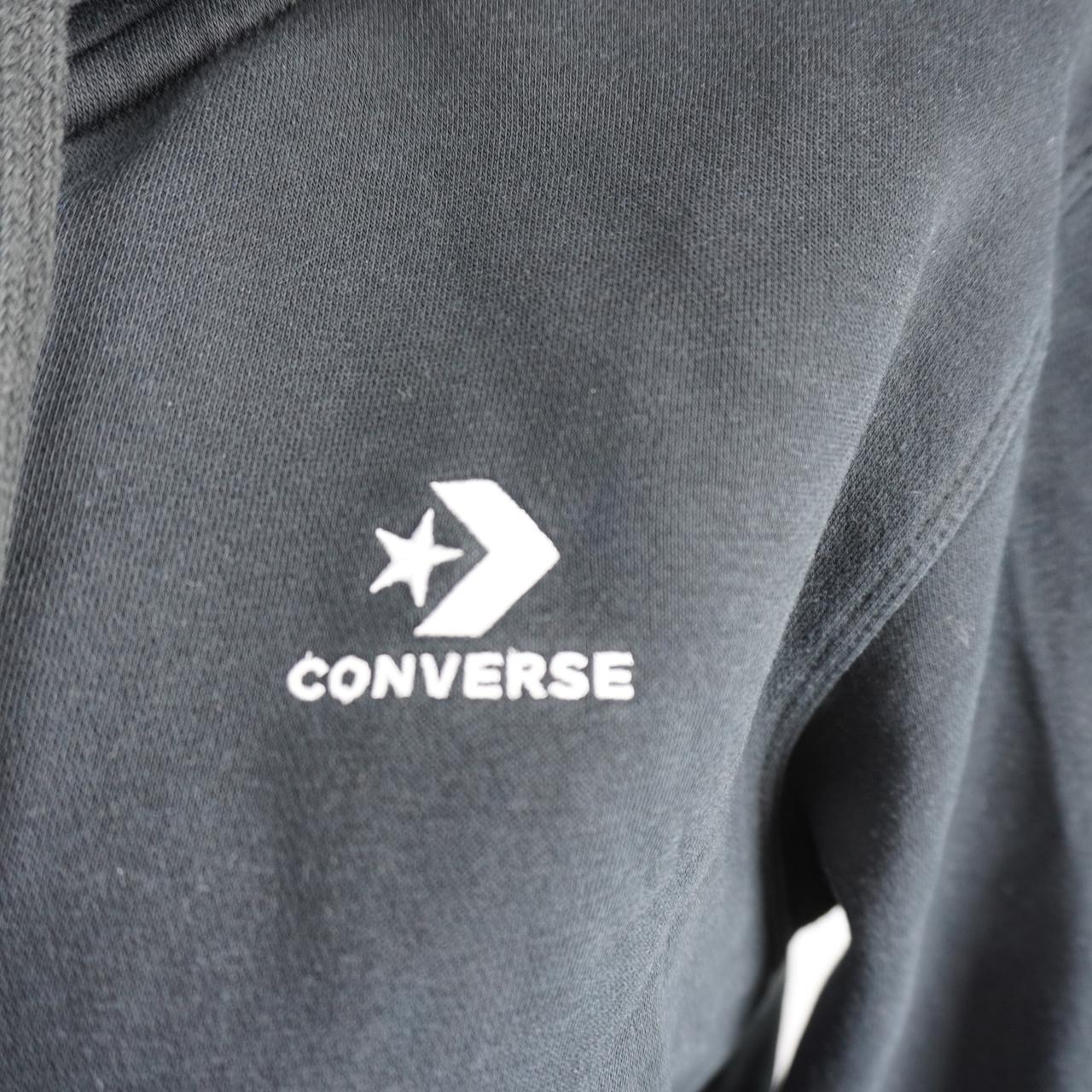 Sudadera con capucha para mujer Converse. Negra. Talla M. Usada. En buen estado