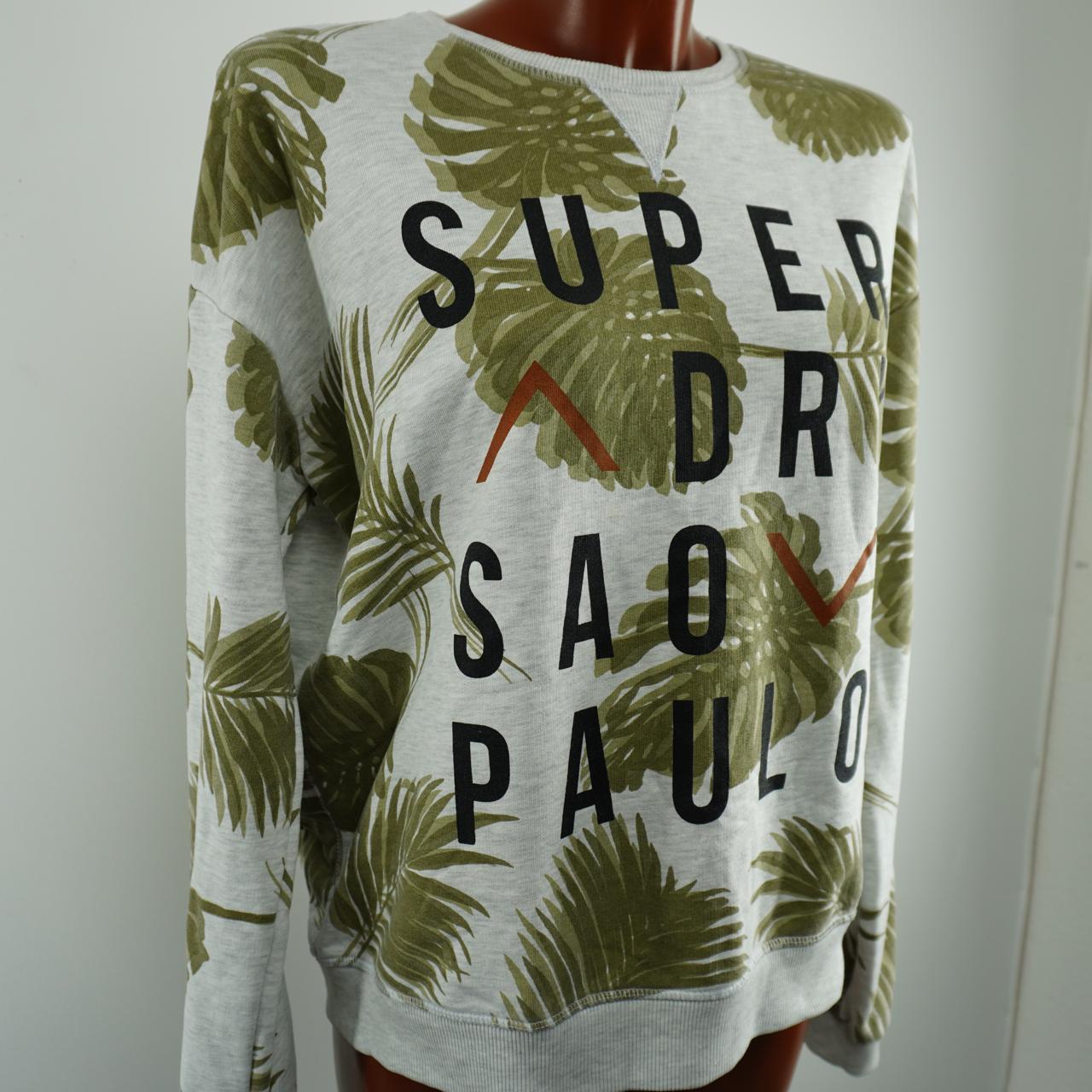 Sudadera para mujer Superdry. Gris. L.Usado. Bien