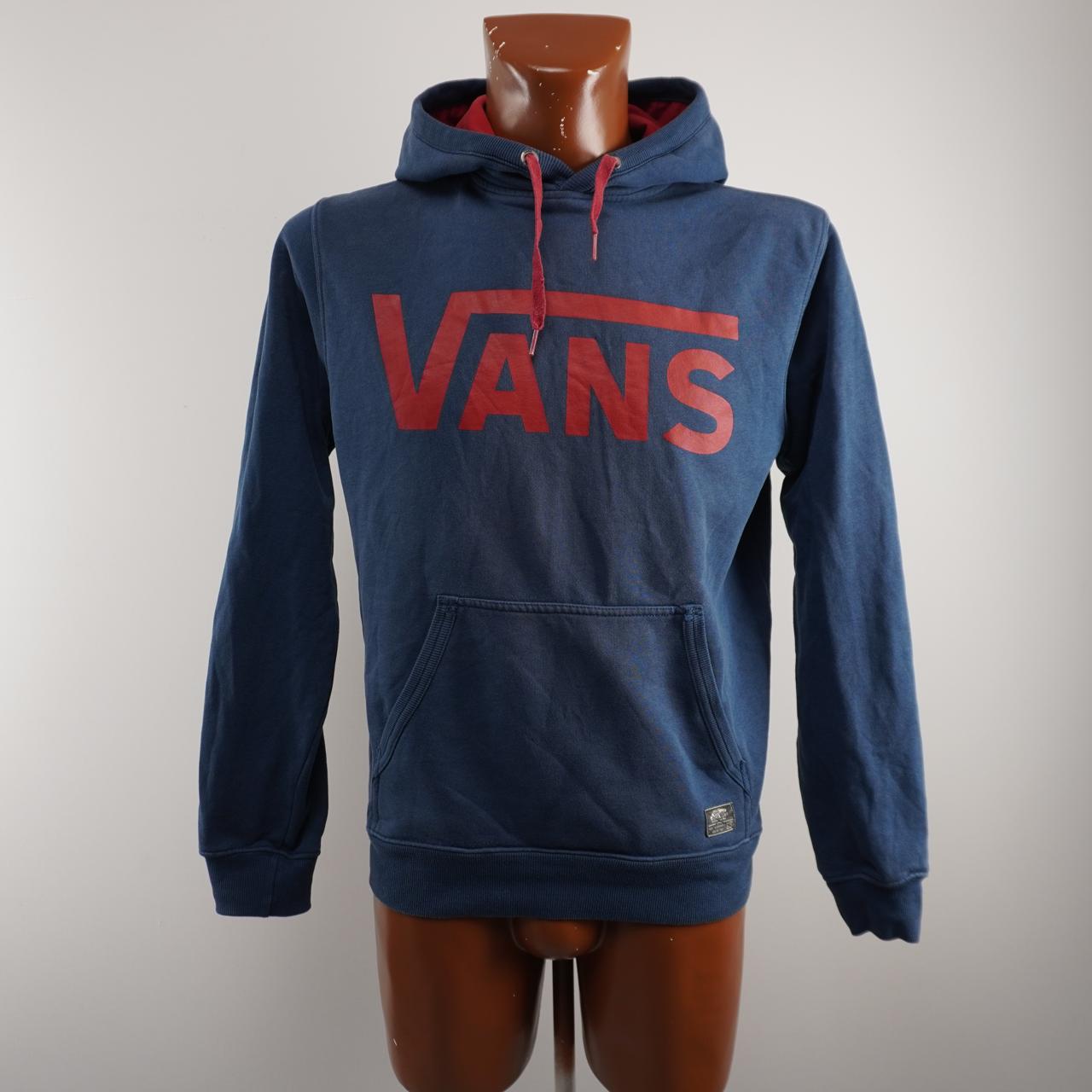 Sudadera con capucha para hombre de Vans. Azul oscuro. Talla S. Usada. En buen estado.