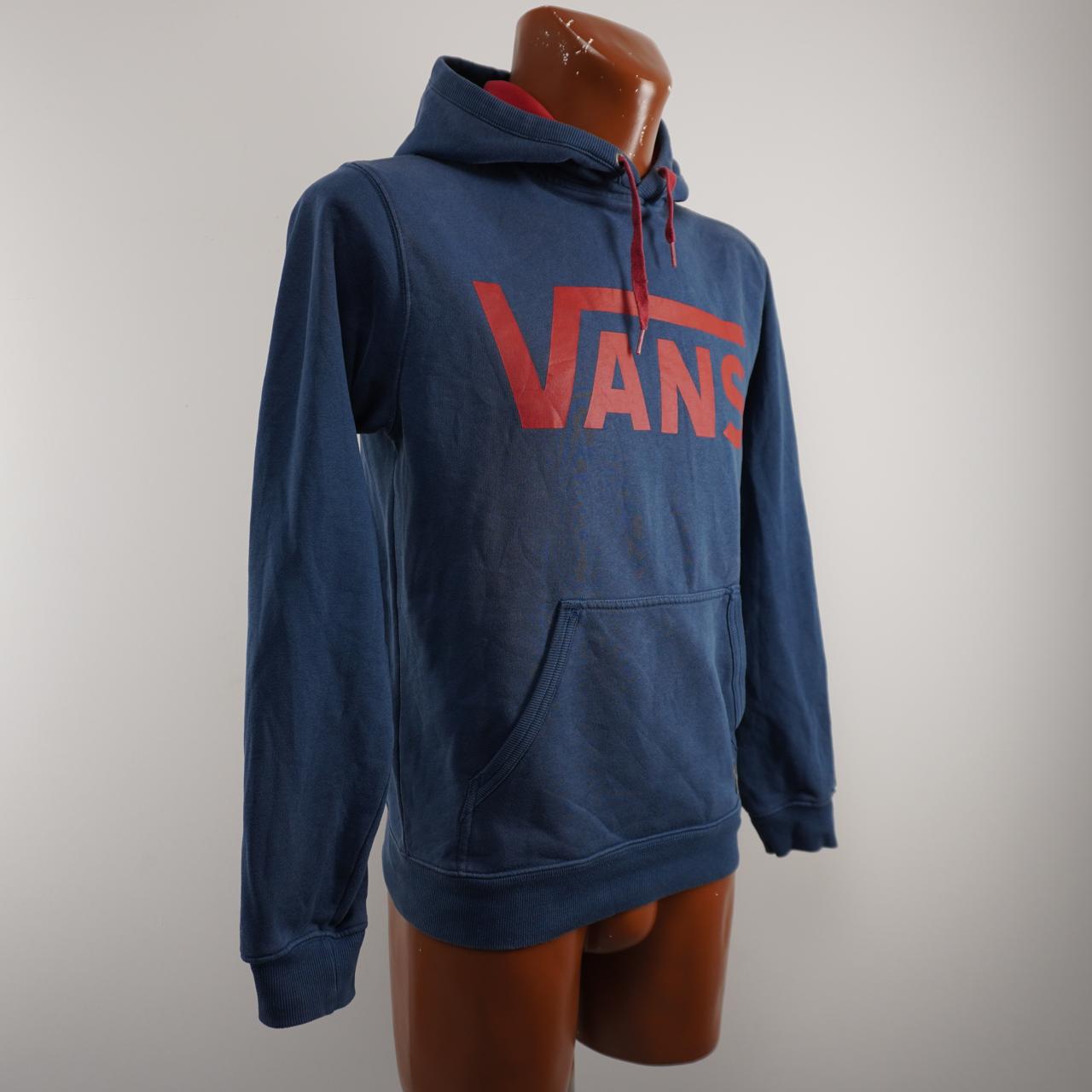 Sudadera con capucha para hombre de Vans. Azul oscuro. Talla S. Usada. En buen estado.