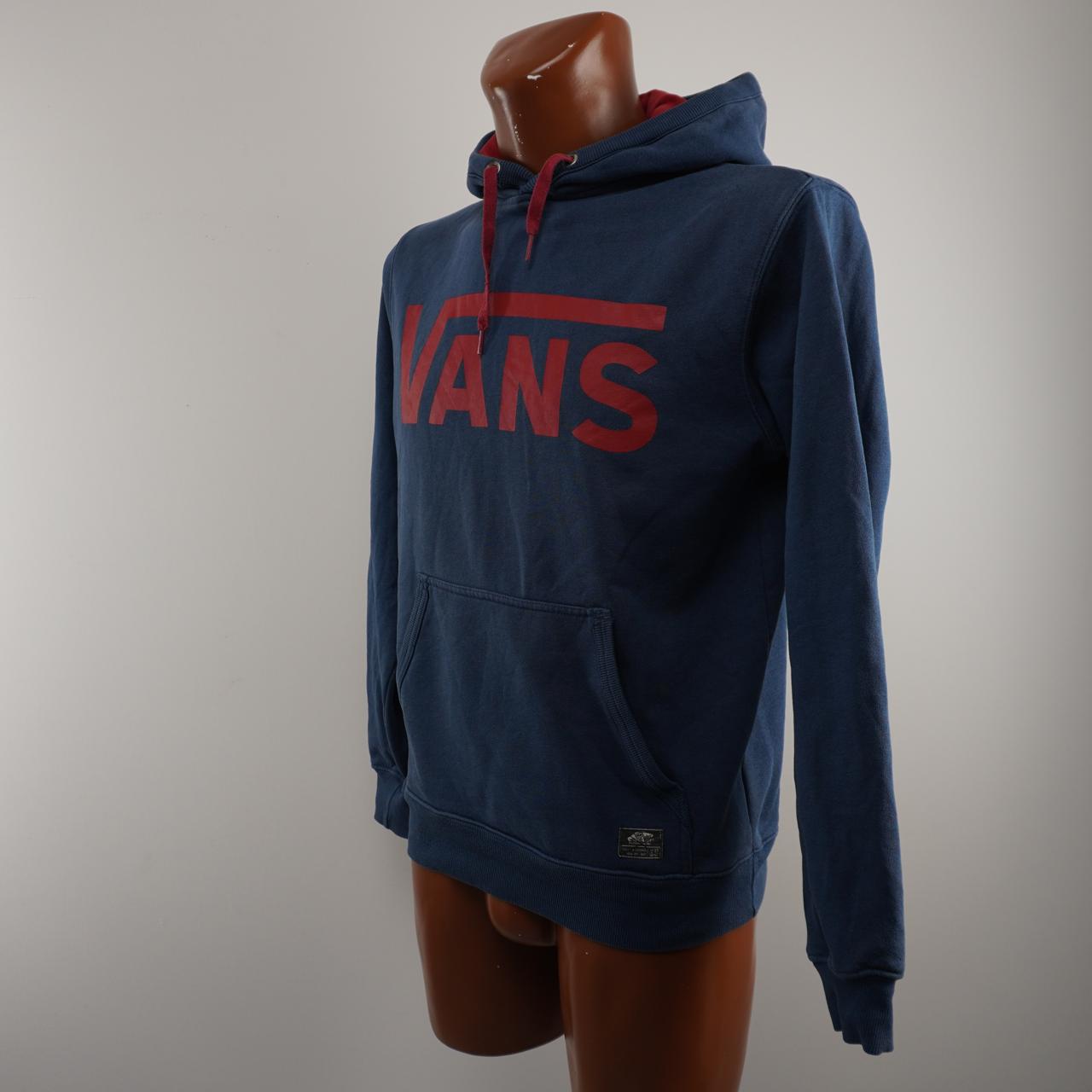 Sudadera con capucha para hombre de Vans. Azul oscuro. Talla S. Usada. En buen estado.