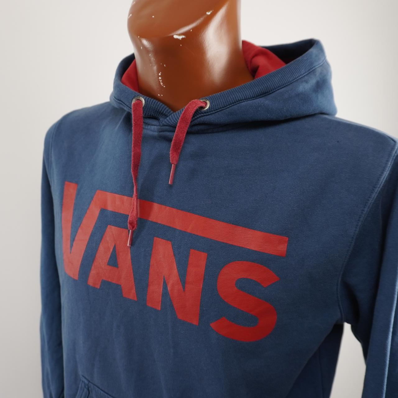 Sudadera con capucha para hombre de Vans. Azul oscuro. Talla S. Usada. En buen estado.