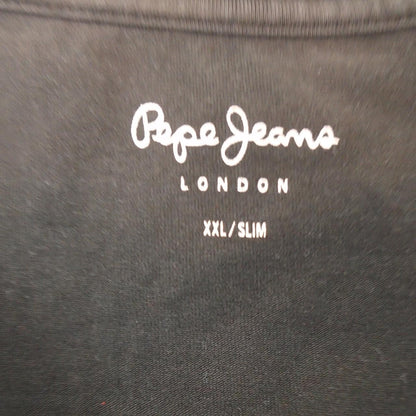 T-shirt homme Pepe Jeans.  Le noir.  XXL.  Utilisé.  Bien