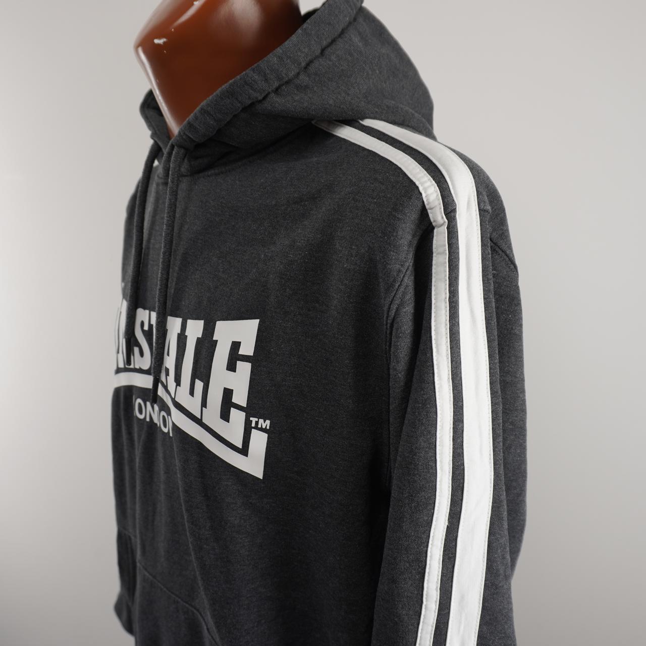 Sudadera con capucha de hombre Lonsdale. Negro. L.Usado. Bien