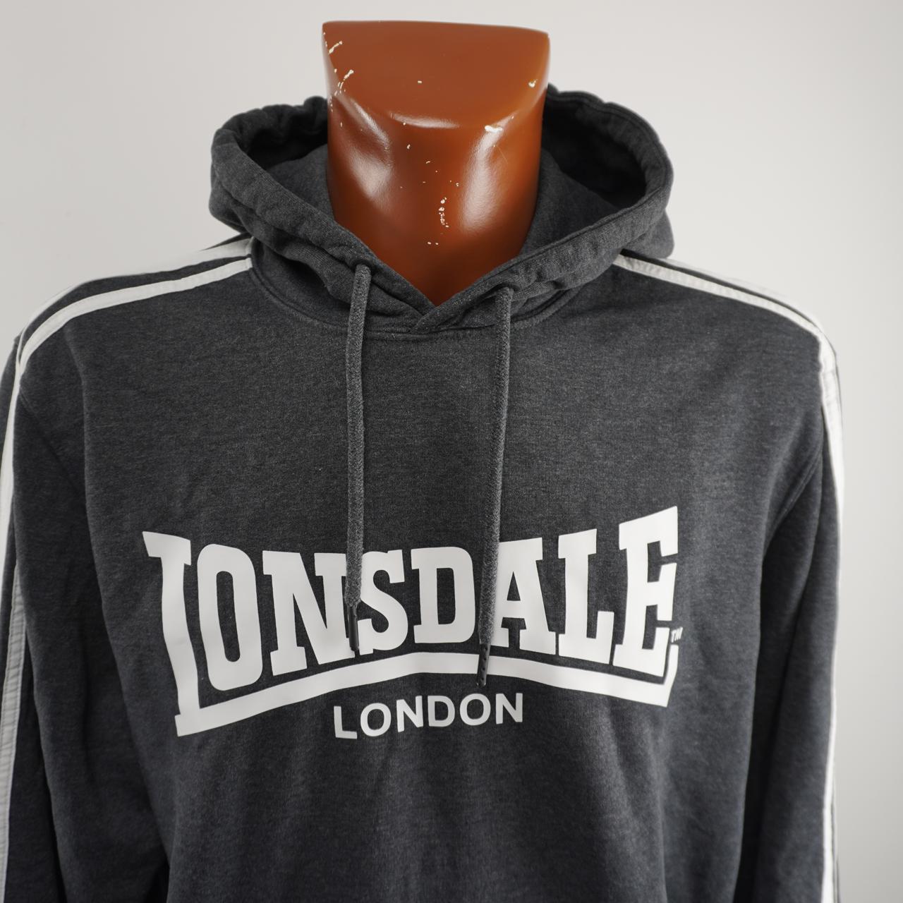 Men's Hoodie Lonsdale. Black. L. Used. Good