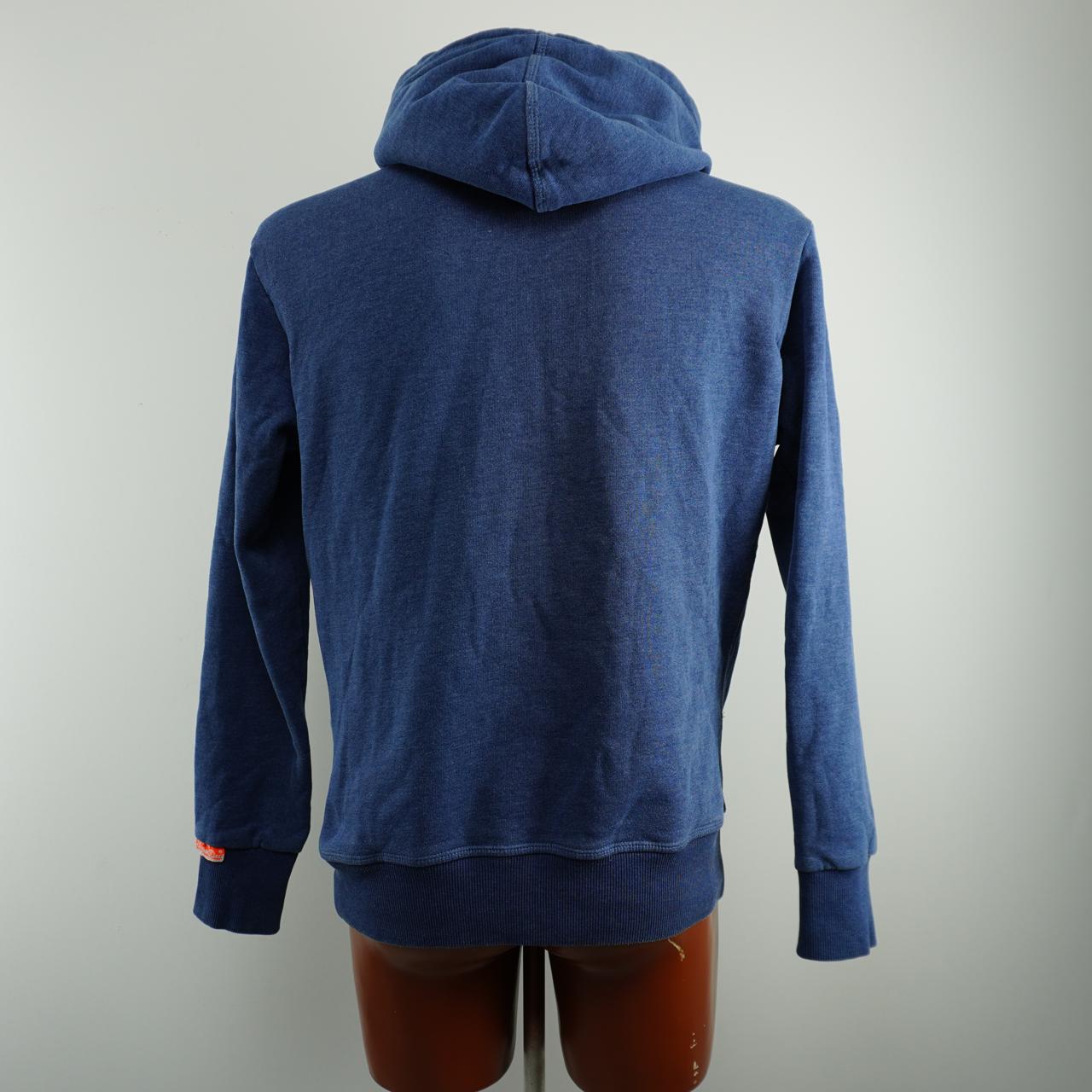 Sudadera con capucha para hombre Superdry. Azul oscuro. Talla L. Usada. En buen estado.