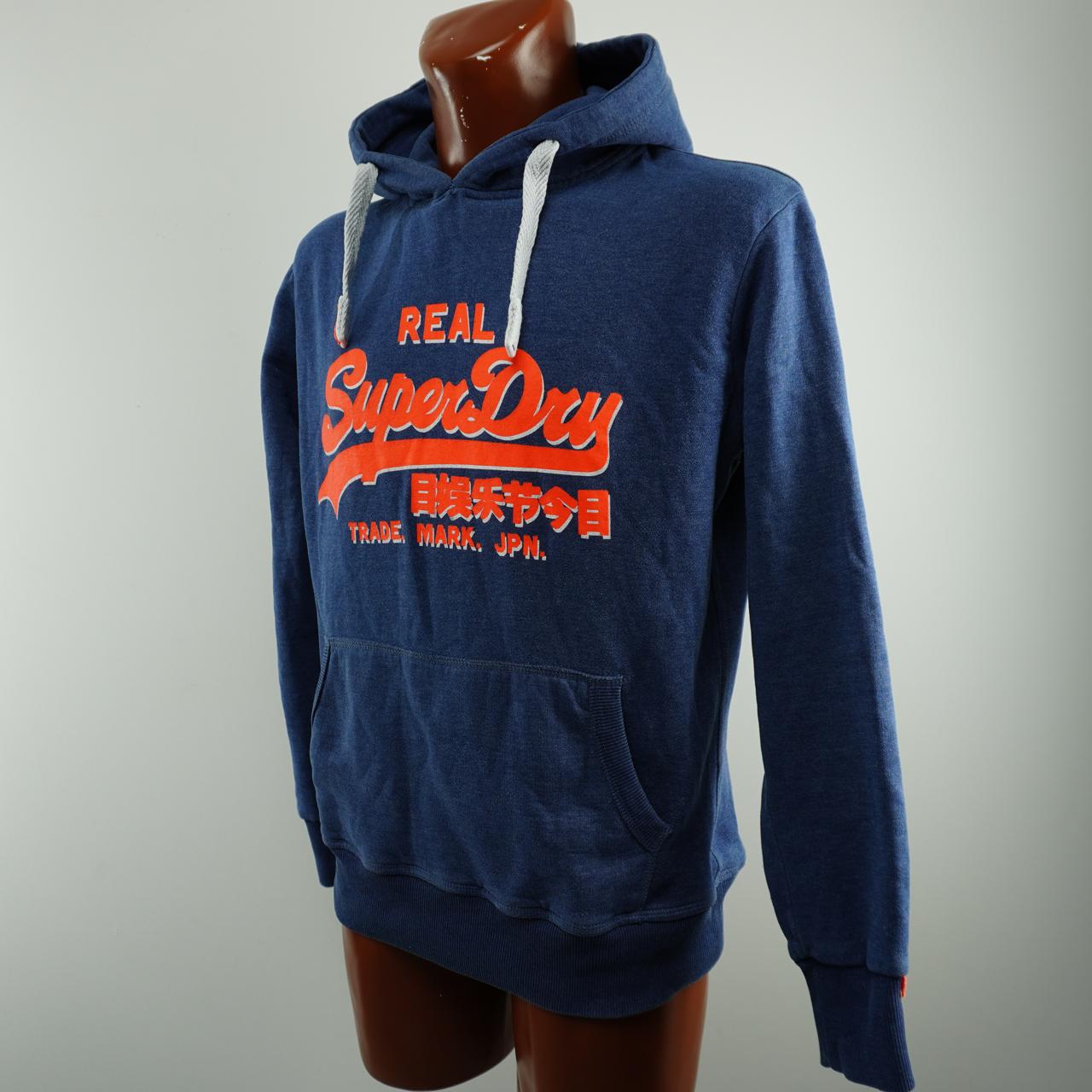 Sudadera con capucha para hombre Superdry. Azul oscuro. Talla L. Usada. En buen estado.