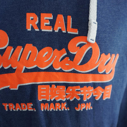 Men's Hoodie Superdry. Dark blue. L. Used. Good