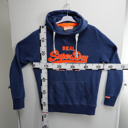 Sudadera con capucha para hombre Superdry. Azul oscuro. Talla L. Usada. En buen estado.