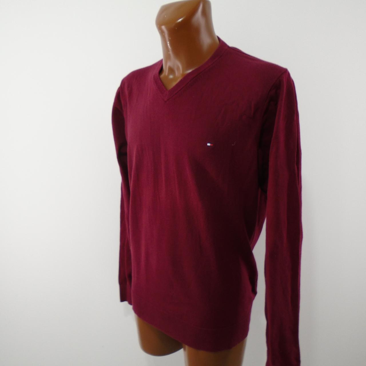 Men's Sweater Tommy Hilfiger. Bordeaux. XXL. Used. Good