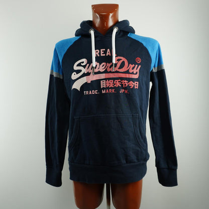 Sudadera con capucha para hombre Superdry. Azul oscuro. SG. Usado. Bien