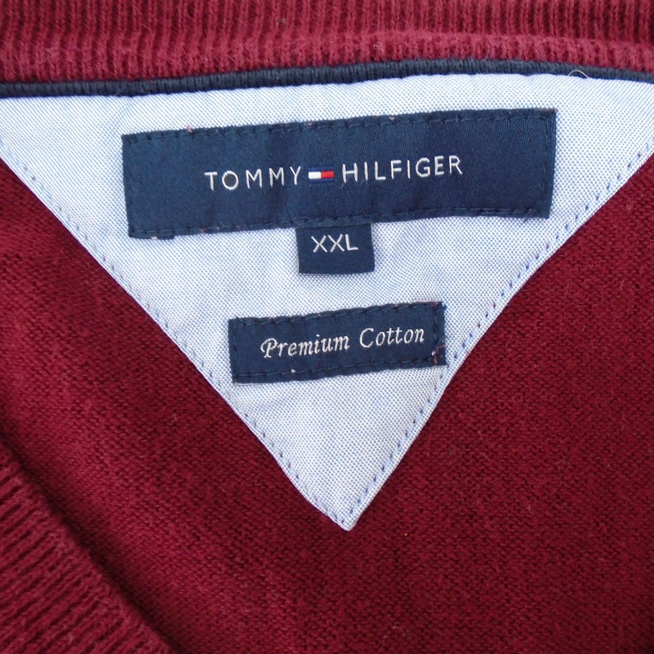 Men's Sweater Tommy Hilfiger. Bordeaux. XXL. Used. Good