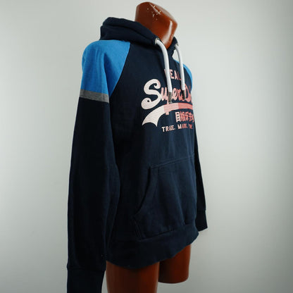 Sudadera con capucha para hombre Superdry. Azul oscuro. SG. Usado. Bien