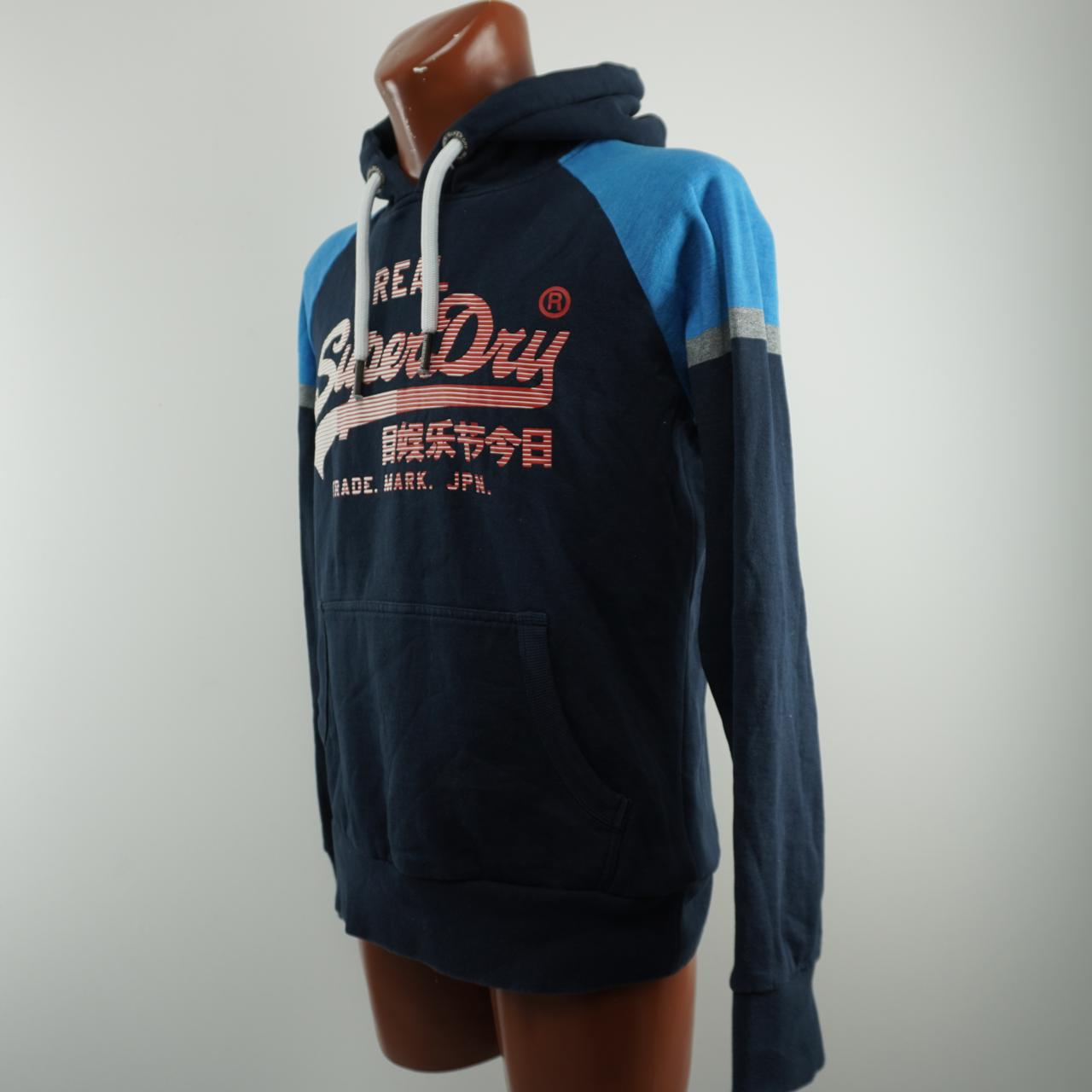 Sudadera con capucha para hombre Superdry. Azul oscuro. SG. Usado. Bien