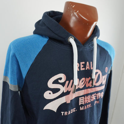 Sudadera con capucha para hombre Superdry. Azul oscuro. SG. Usado. Bien