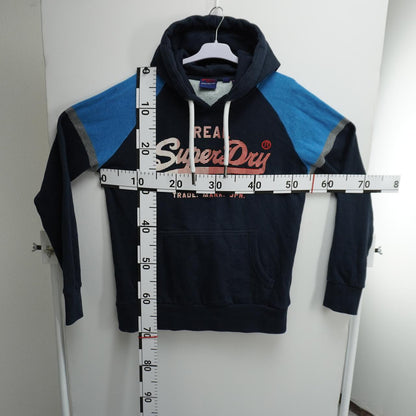 Sudadera con capucha para hombre Superdry. Azul oscuro. SG. Usado. Bien