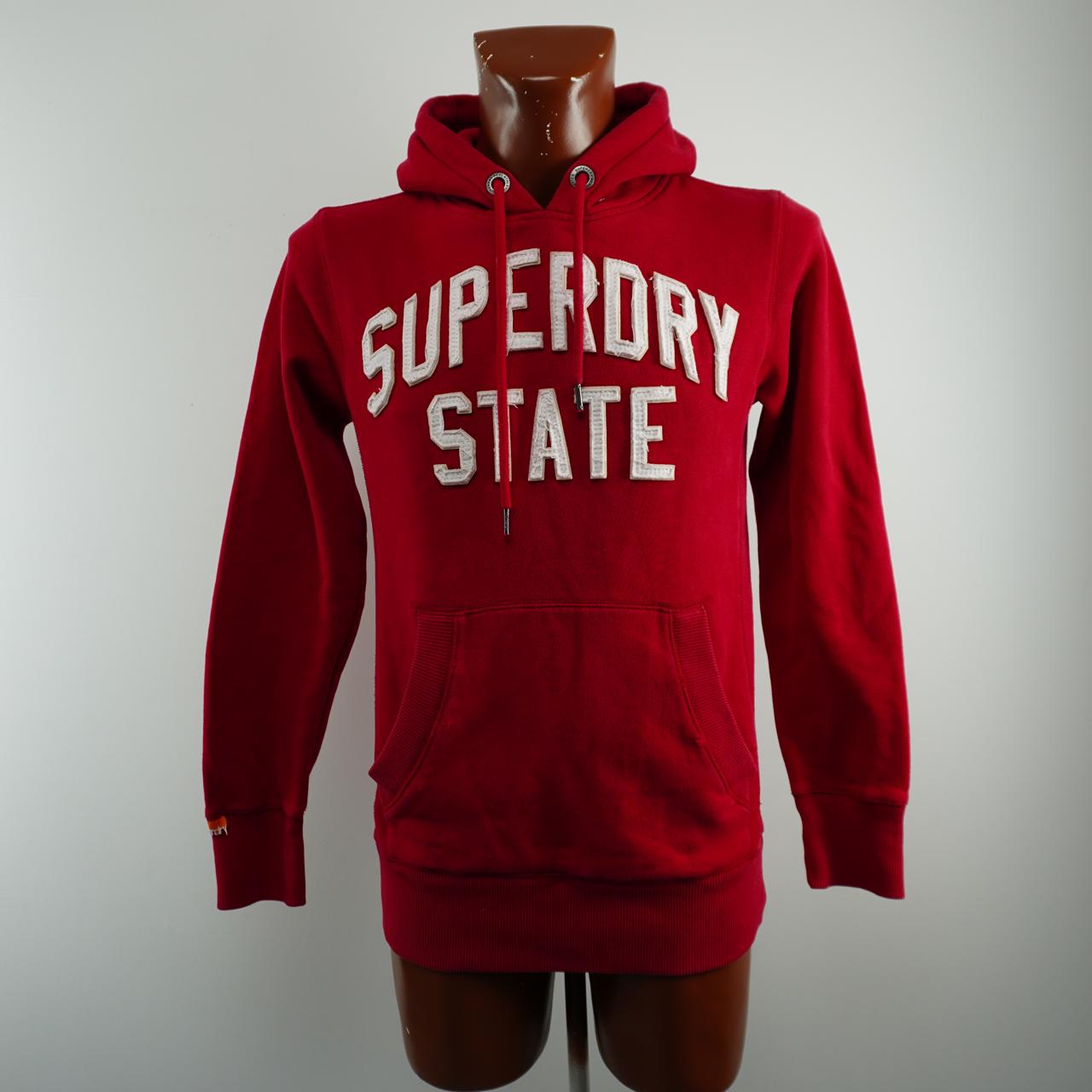 Sudadera con capucha para hombre Superdry. Roja. Talla S. Usada. Buena calidad