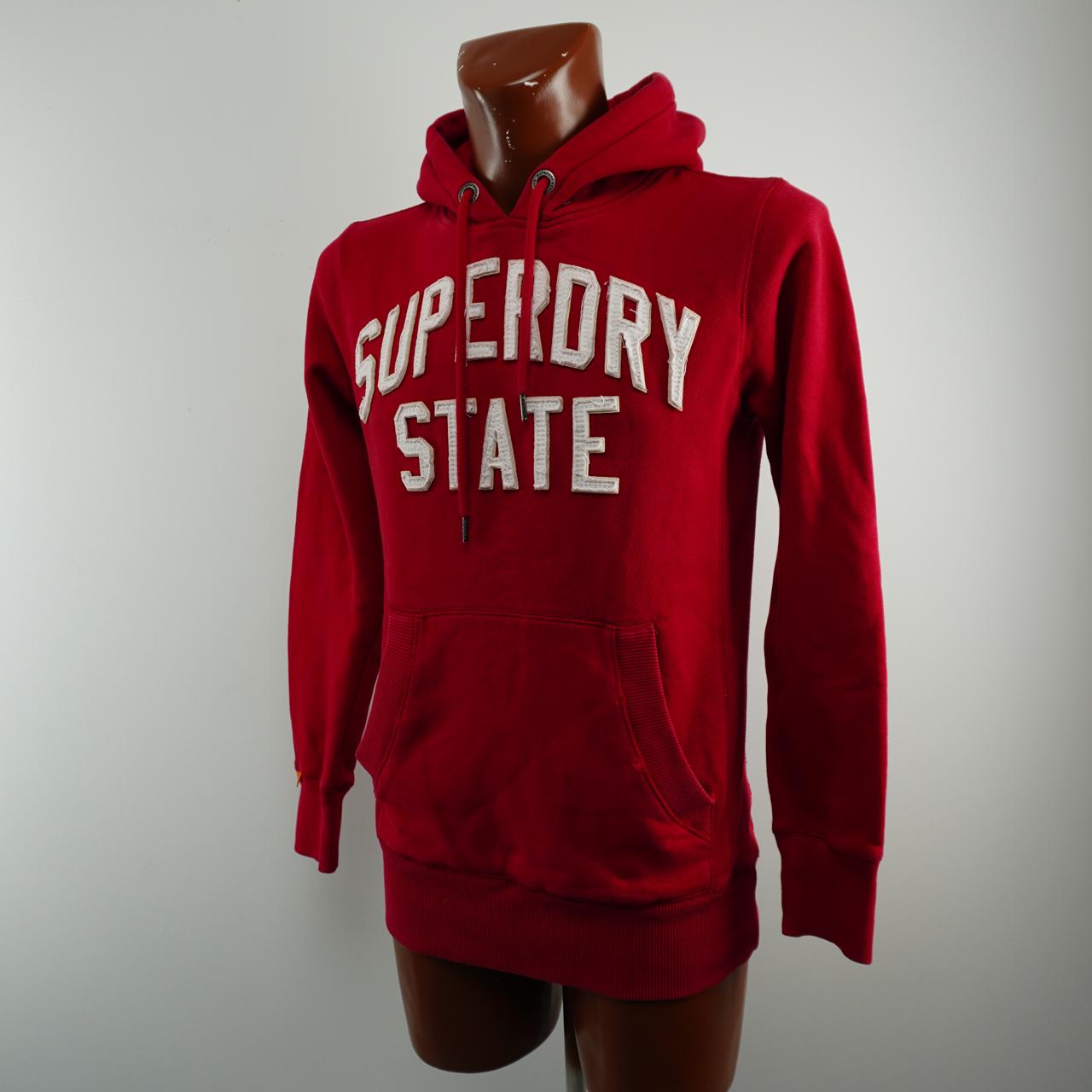 Sudadera con capucha para hombre Superdry. Roja. Talla S. Usada. Buena calidad