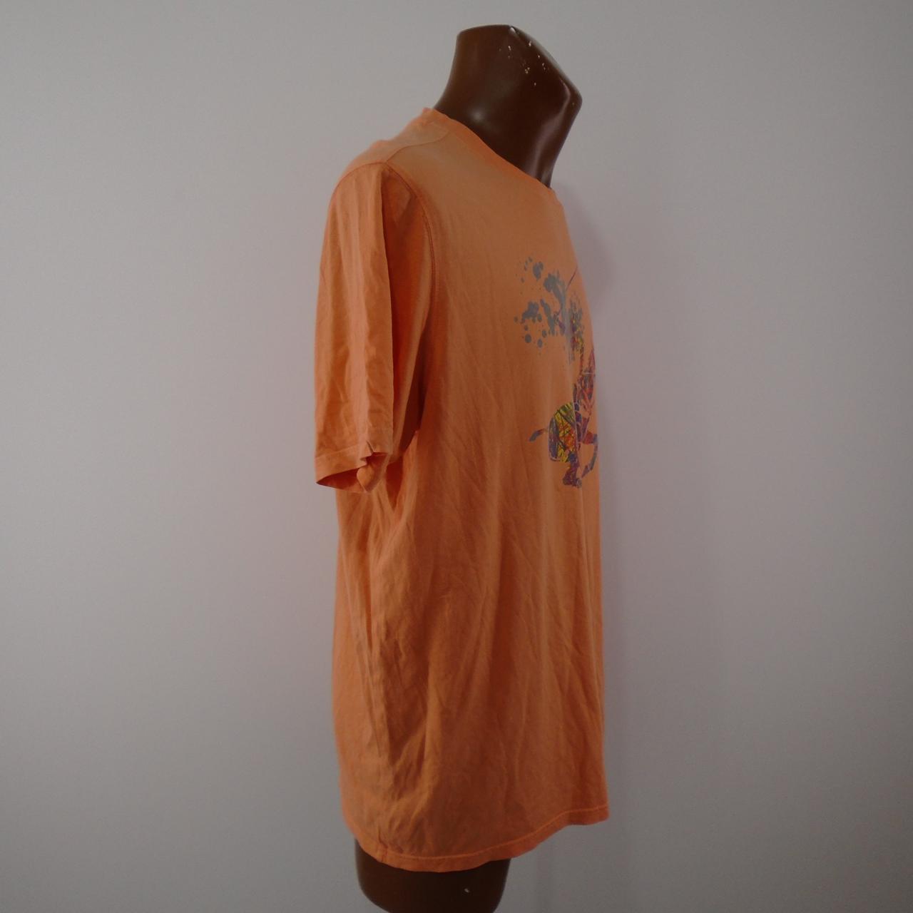 Men's T-Shirt polo club. Orange. XXL. Used. Good