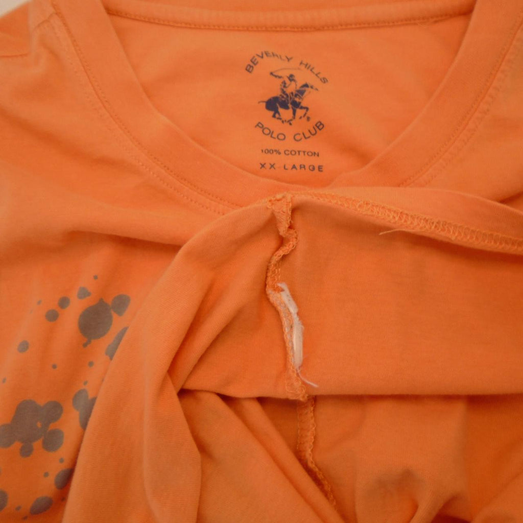 Men's T-Shirt polo club. Orange. XXL. Used. Good