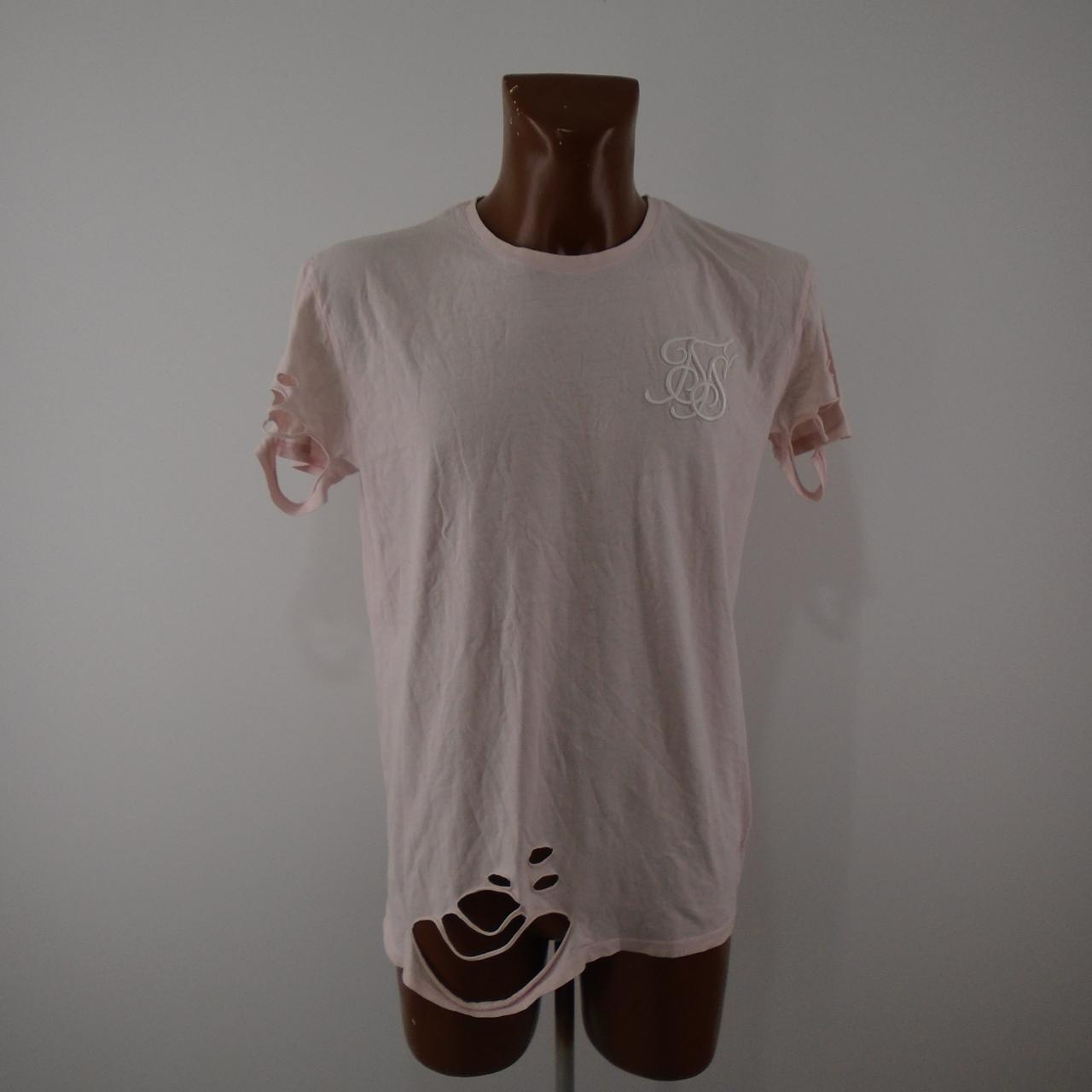 T-shirt homme Siksilk.  Rose.  M. Utilisé.  Bien