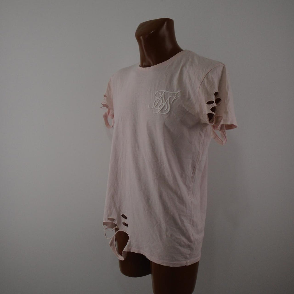 T-shirt homme Siksilk.  Rose.  M. Utilisé.  Bien