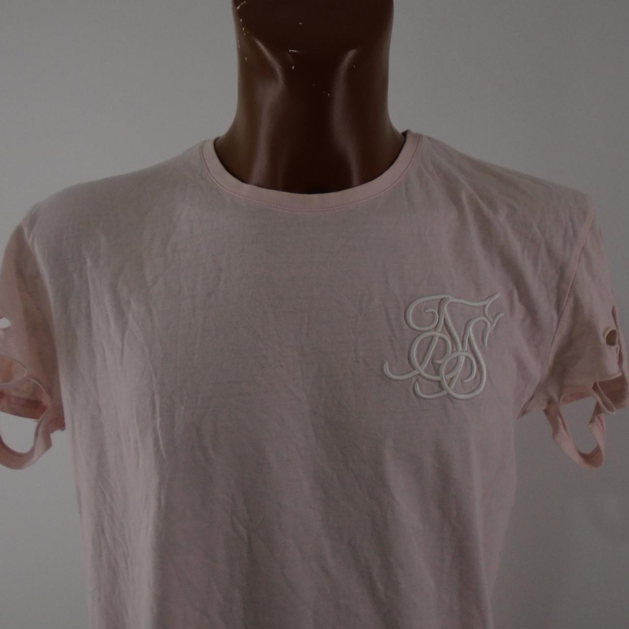 Camiseta de hombre Siksilk. Rosado. M.Usado. Bien Outlet Deja Vu