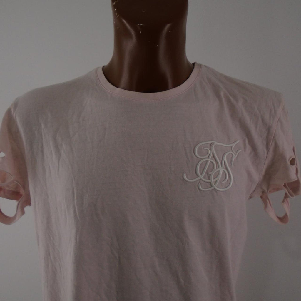 T-shirt homme Siksilk.  Rose.  M. Utilisé.  Bien
