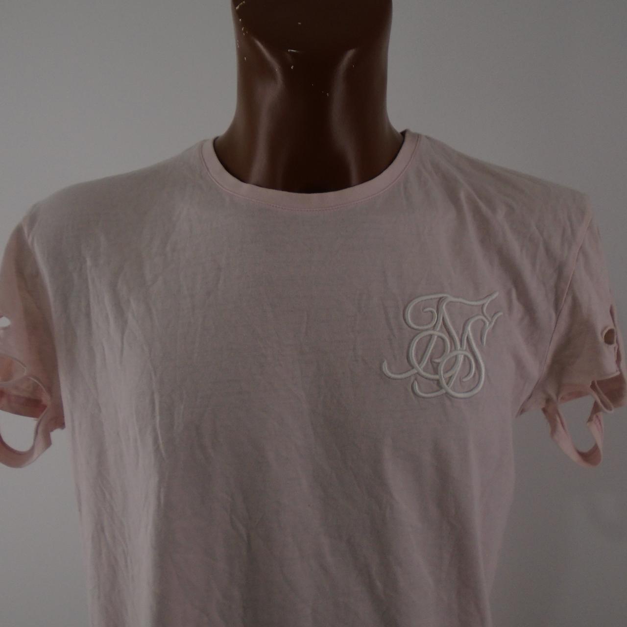 T-shirt homme Siksilk.  Rose.  M. Utilisé.  Bien